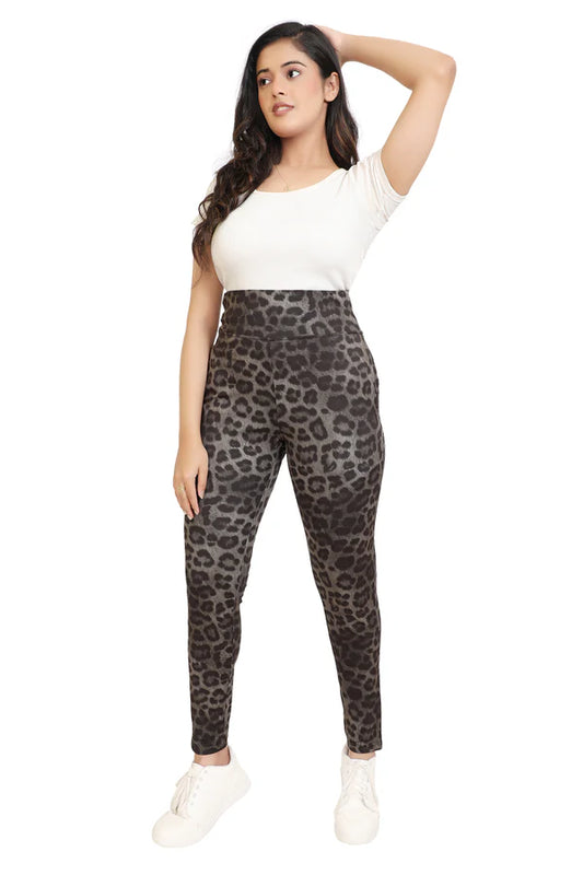 Women's High Waist Leopard Print Leggings – Stretchable & Stylish Comfort Wear