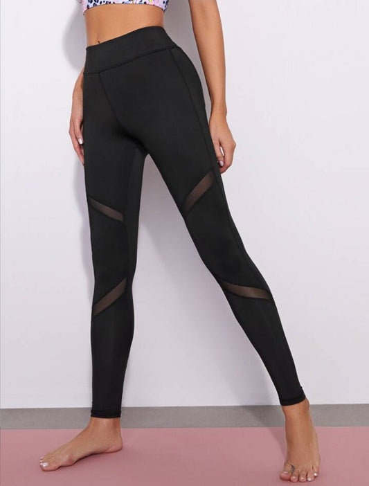 Sport Studio Contrast Mesh Sports Leggings
