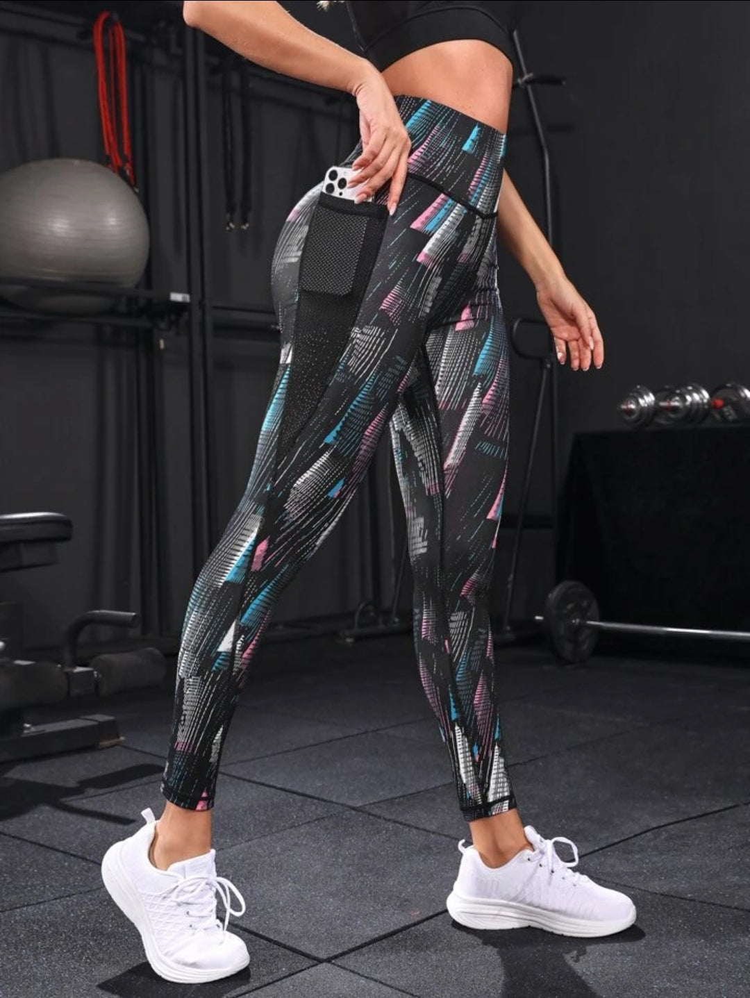 High waist track pants with pockets