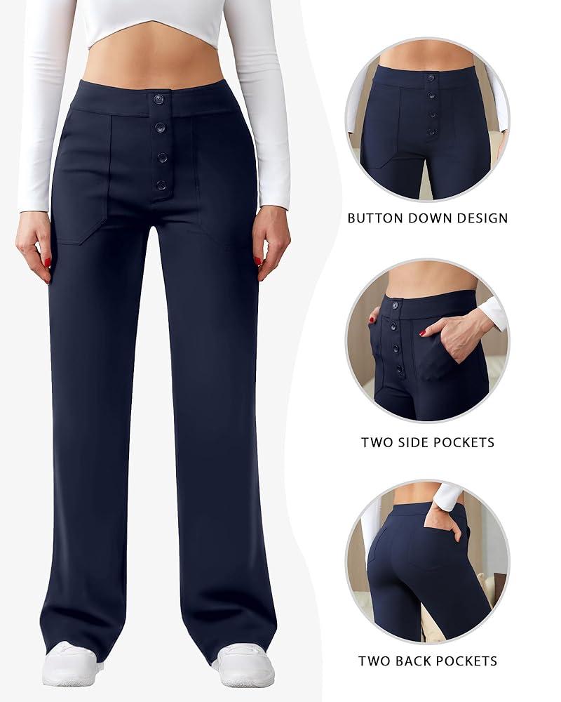Premium Flexipants - Women's Casual High Waist Stretch Pants,Bloomydove Flexipants.