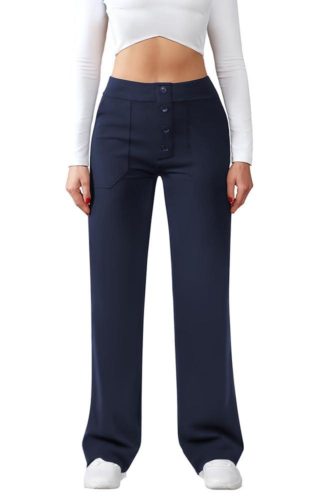 Premium Flexipants - Women's Casual High Waist Stretch Pants,Bloomydove Flexipants.