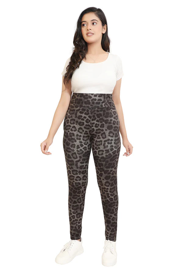 Women's High Waist Leopard Print Leggings – Stretchable & Stylish Comfort Wear