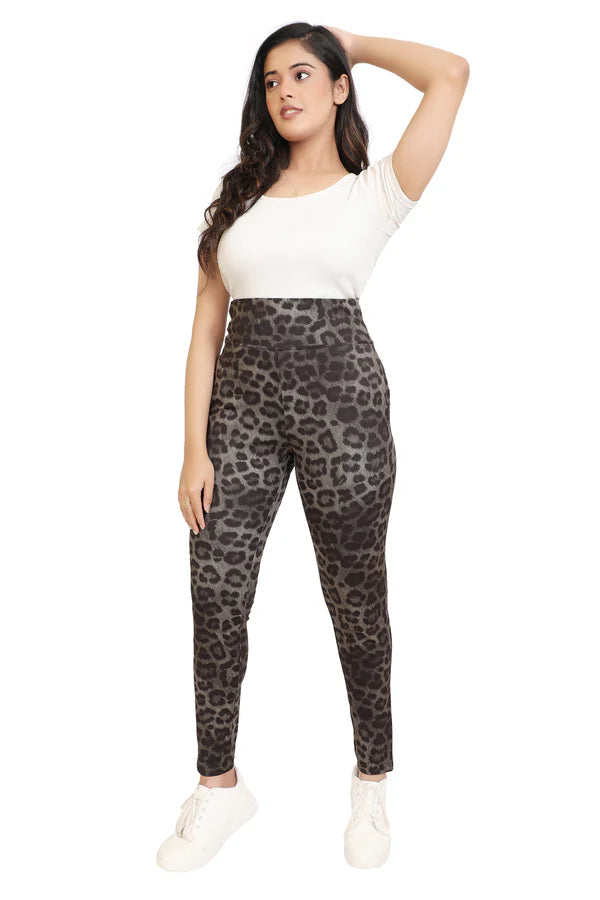Women's High Waist Leopard Print Leggings – Stretchable & Stylish Comfort Wear