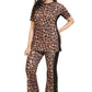 Women's Leopard Print Co-Ord Set | Stylish Animal Print Top & Pants