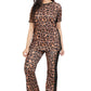 Women's Leopard Print Co-Ord Set | Stylish Animal Print Top & Pants
