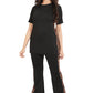 Black Leopard Side Panel Co-ord Set for Women