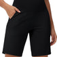 Women's High Waisted Bermuda Workout Shorts Long Shorts