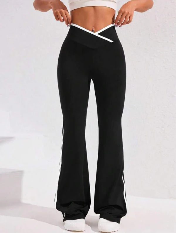 Women's 4-Way Stretch Crossover Waist Track Pants