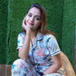 Trendy Pyjama set with border piping shirt