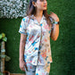 Trendy Pyjama set with border piping shirt