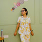 Trendy Pyjama set with border piping shirt