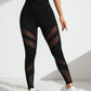 Women's Black Mesh Panel Activewear Leggings - Combo Pack (2 Pcs)