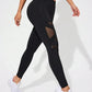 Women's Black Mesh Panel Activewear Leggings - Combo Pack (2 Pcs)