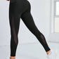 Sport Studio Women's Mesh Contrast Leggings With Pocket For Sports