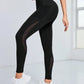 Sport Studio Women's Mesh Contrast Leggings With Pocket For Sports