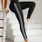 Women’s Yoga Pants Combo (Set of 2) – Black Striped & Smoke Print Leggings | High Waist Stretchable