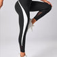 Sport Studio Mesh Insert Contrast Side Seam Wideband Waist Sports Leggings