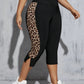 Tiger Print Side Strip Gym Yoga Daily Wear Capri
