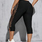 Tiger Print Side Strip Gym Yoga Daily Wear Capri