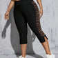 Tiger Print Side Strip Gym Yoga Daily Wear Capri