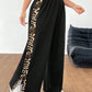Tiger Print Side Strip Plazo