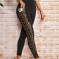 Tiger Print Side Strip Gym Yoga Daily Wear Track Pants