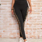 Tiger Print Side Strip Gym Yoga Daily Wear Track Pants