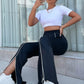 Sport Studio Women Line Patchwork Minimalist Casual Sports Pants, Daily Wear Plazo Pant