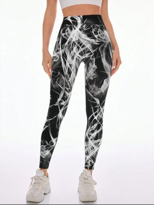 Women's Novelty High Waist Yoga Leggings Tummy Control Workout Running 4 Way Stretch Yoga Pants