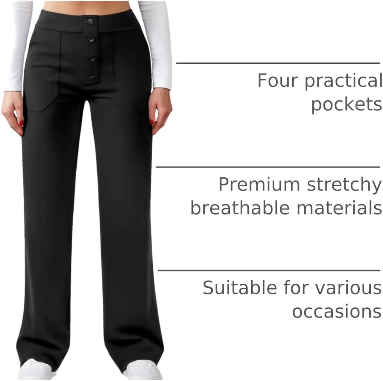 Premium Flexipants - Women's Casual High Waist Stretch Pants,Bloomydove Flexipants.