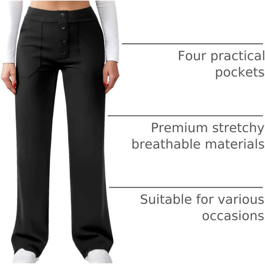 Premium Flexipants - Women's Casual High Waist Stretch Pants,Bloomydove Flexipants.