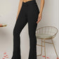 Premium Women's Elegant Flare Leg High Waist Pants .