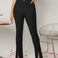 Premium Women's Elegant Flare Leg High Waist Pants .
