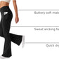 Premium Flare Yoga Pants with Pockets High Waist Casual Bell Bottom Bootcut Leggings.