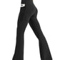 Premium Flare Yoga Pants with Pockets High Waist Casual Bell Bottom Bootcut Leggings.