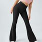 High-Waist Crossover Flare Yoga Pants for Women