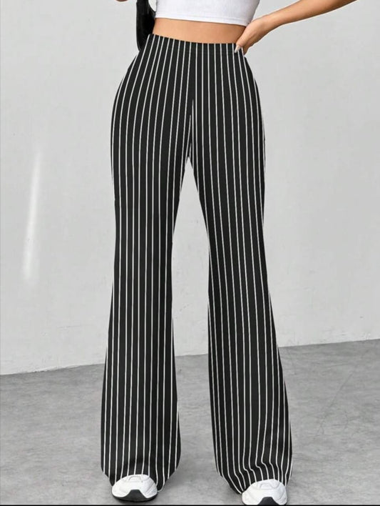 Women's formal strip flare pant or plazo pant