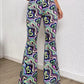Women's Pants Allover Heart & Marble Print Flare Leg Pants Women's Pants.