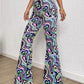 Women's Pants Allover Heart & Marble Print Flare Leg Pants Women's Pants.