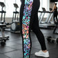 Big Belt Trendy Vibrant Leopard Stripe Gym Leggings.